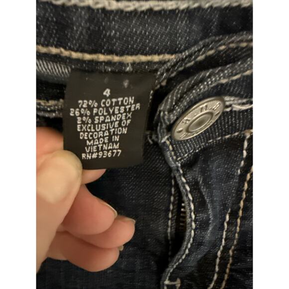 A.N.A A New Approach Capri Jeans Womens Size 4 Thick Stitch Medium Wash Nice - Picture 9 of 9